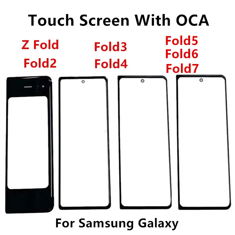 Touch Screen For Samsung Galaxy Z Fold 7 6 5G 2 3 4 5 F956 F946 F936 F926 F916 F907 F900 Out Glass LCD Front Panel Lens With OCA