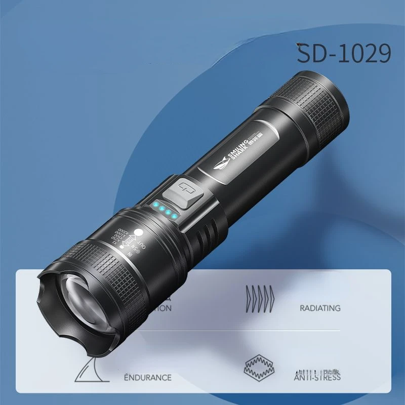 Xiaomi Outdoor Flashlight Portable Strong Light Variable Focus with Floodlight Side Lights Mini Flashlight Lamp High Brightness