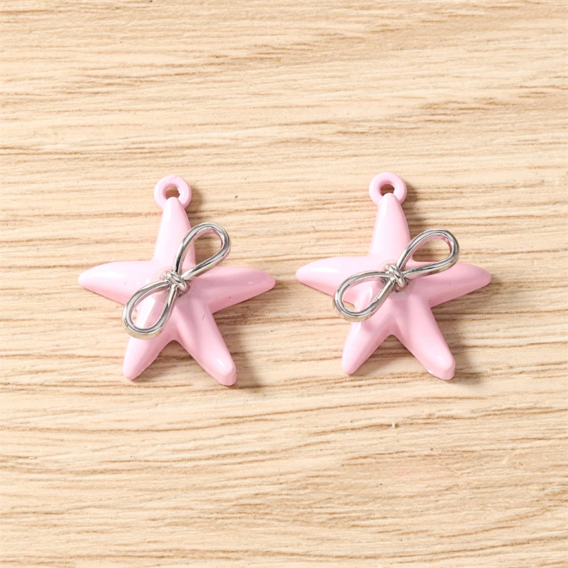 5 Stück 18x20mm Niedliche Bunte Metall-Seestern-Anhänger für die Herstellung von Ohrringen, Anhängern, Halsketten, Armbändern, DIY-Bastelarbeiten, Schmuckzubehör – Detail 22