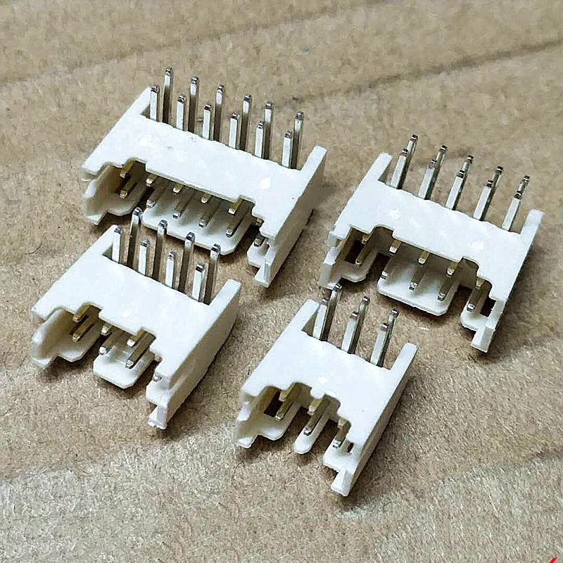 20 قطعة موصل PHD2.0، مسافة 2.0 مم، موصل دبوس منحني مزدوج الصف، 4P/6P/8P/10P-40P مقبس دبوس منحني، غير قفل
