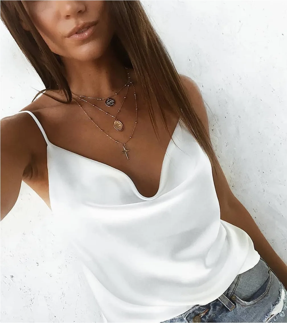 Women's Solid color camisole small vest women wear camisole top women's dress clothing