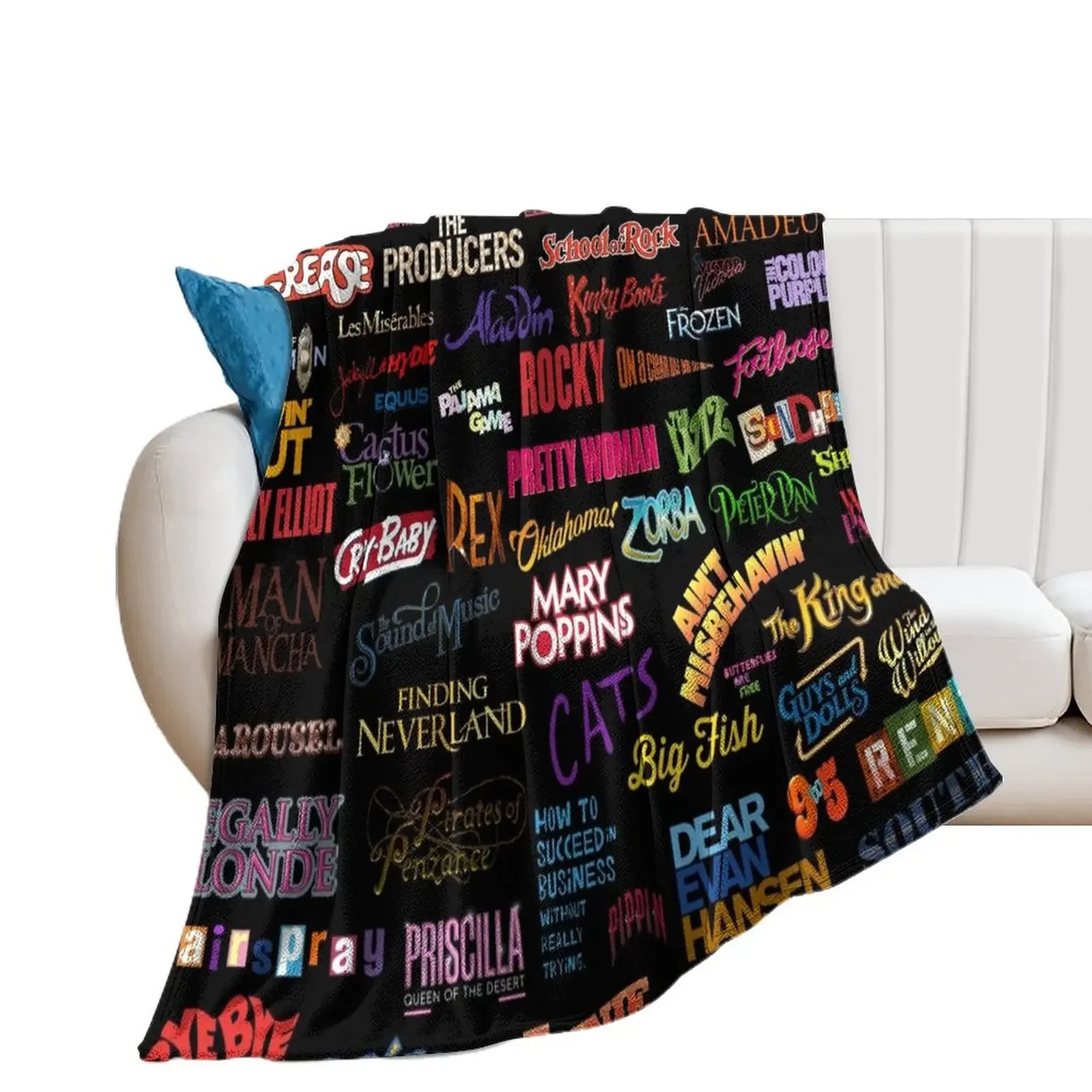 

Broadway Musicals Throw Blanket Multi-Purpose Comforter Blankets