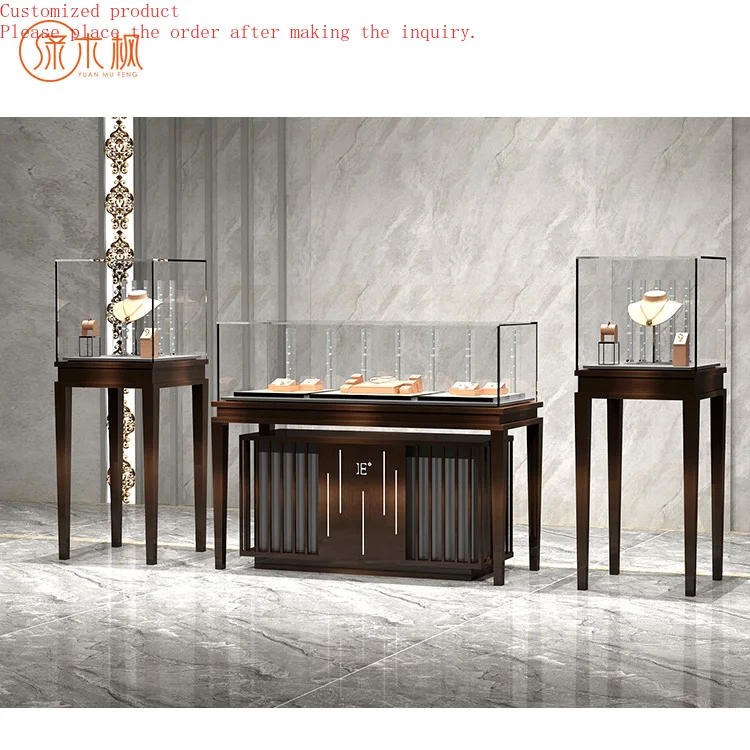 

Customized Size Stainless Steel Simple Jewellery Counter Design Boutique Jewelry Display Table