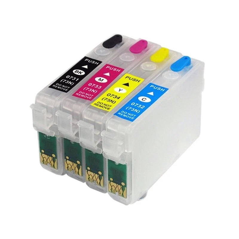 vilaxh T0731 Refillable Ink Cartridge for Epson T0731N Stylus tx210 cx4900 tx410 C90 CX3900 CX3905 CX4905 CX5500 CX5600 CX5900