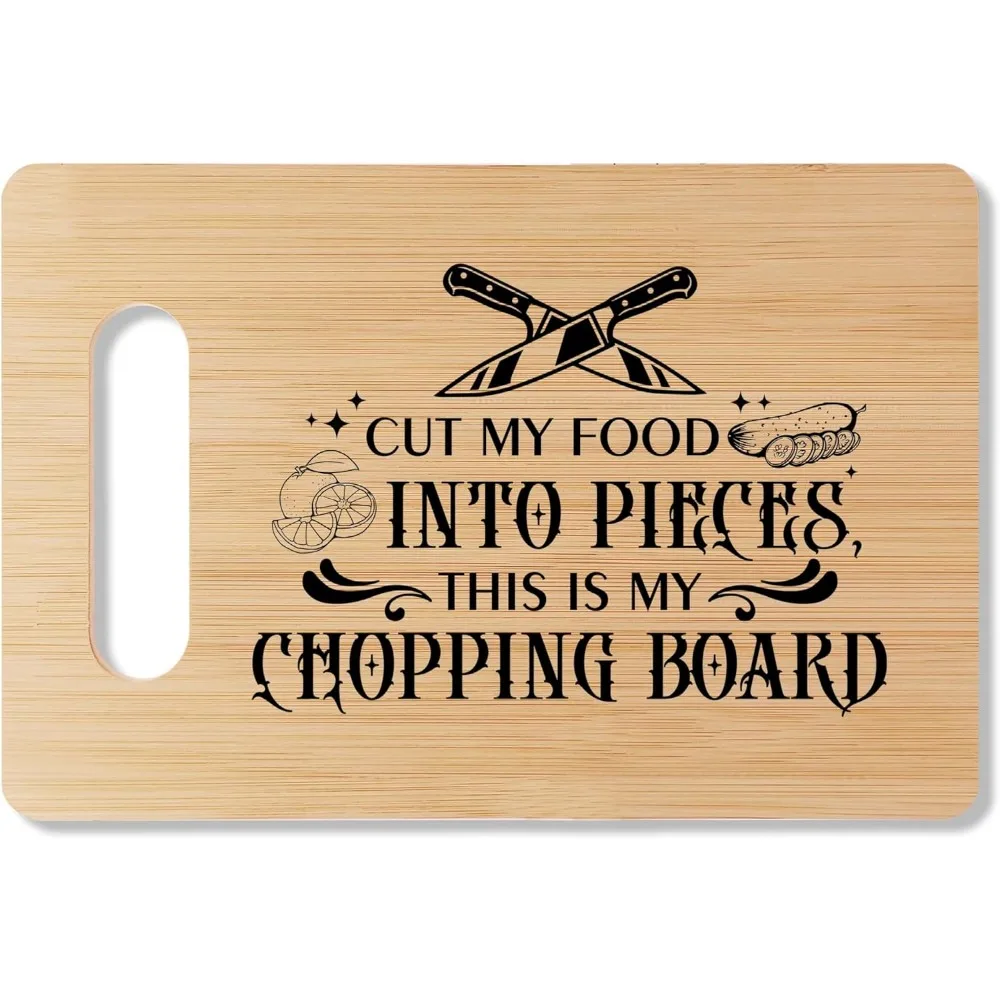 

Забавная бамбуковая разделочная доска в подарок, Cut My Food Into Pieces, забавная разделочная доска, декор домашней кухни в фермерском доме, Рождество, День благодарения