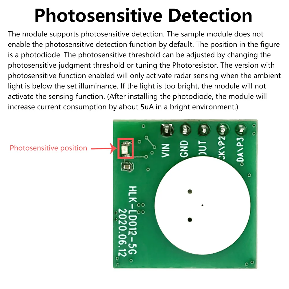 Ultra-low Power 5.8G Radar Sensor Module Radar Induction Switch Sensor Module HLK-LD012-5G