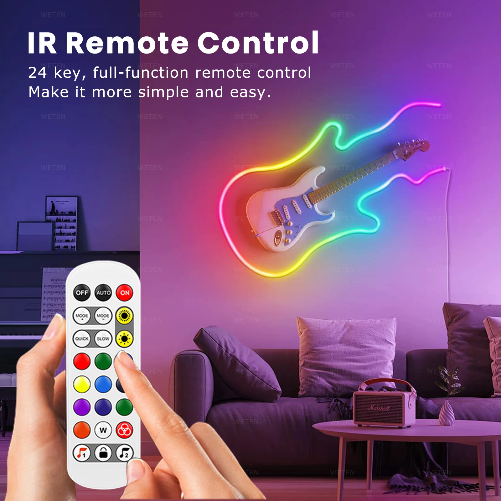 Tuya Smart Wifi RGBIC Neon LED Streifen Licht Flexible Adressierbare RGB Umgebungs Dekor Lampe Musik Sync APP Unterstützung Alexa Google Hause – Detail 10