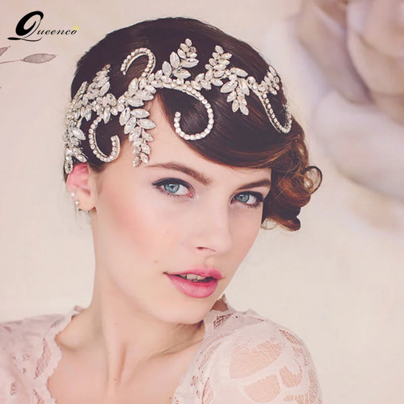 Vintage Crystal Hair Vine Tiara Bridal Accessories Luxury Headband Women Handmade Wedding Jewelry Bride Headpiece