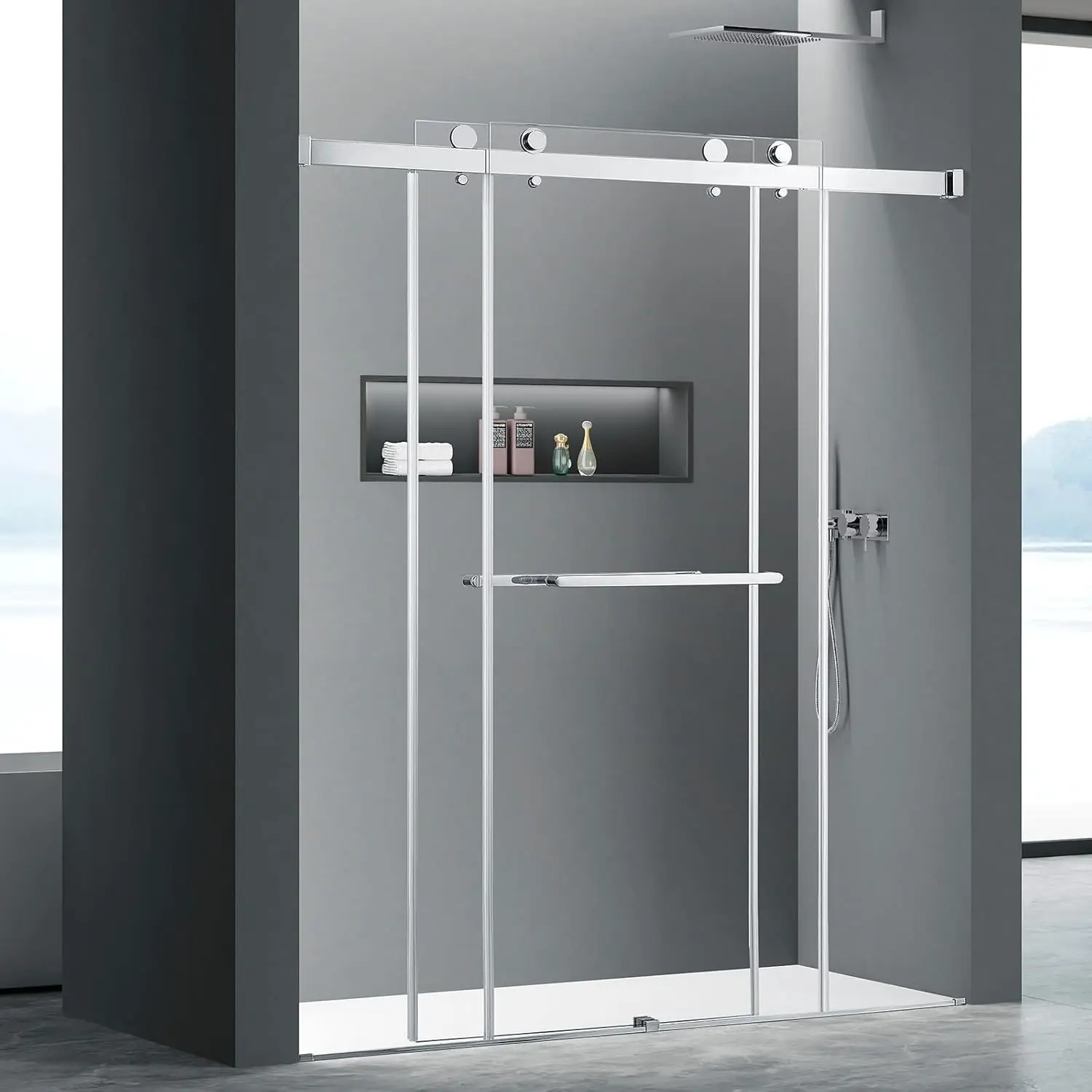 Double Sliding Shower Door 56-60 In.W X 76 In.H, 5/16