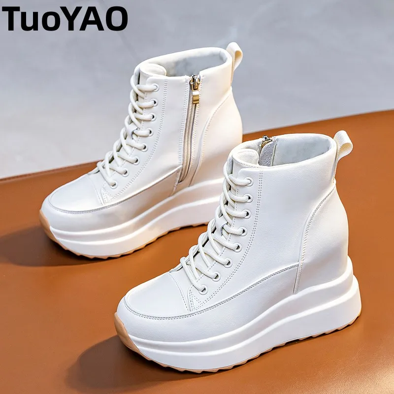 

Женские ботильоны на платформе, мотоциклетные короткие ботинки на массивном каблуке 9 см на скрытой танкетке для верховой езды, модные осенне-зимние ботинки