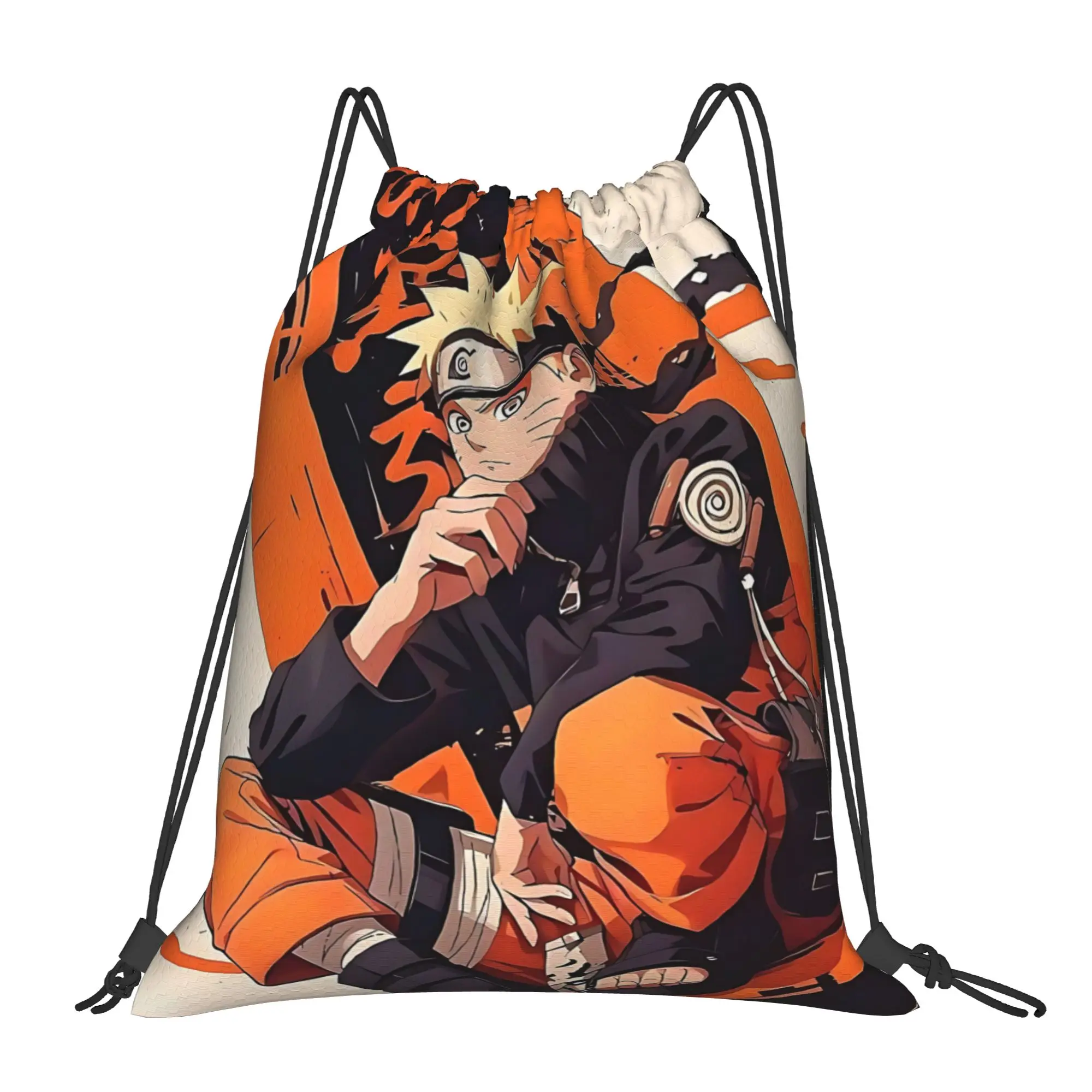 For travel Pouch Naruto anime comic  Kawaii Drawstring Bags Gym Shoe Clothes Storage Multi-function Teen Portable Rucksack