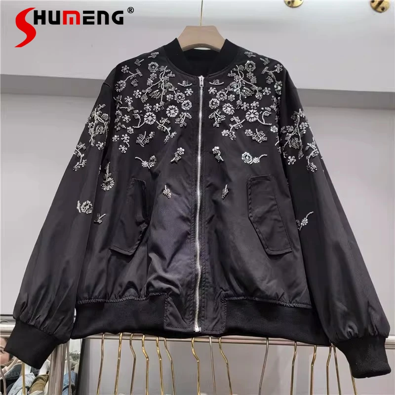 

2026 Women's Spring Summer New Fashion Versatile Coats Ladies Elegant Round Neck Long-sleeve Jackets Women's Loose Comfort Tops
