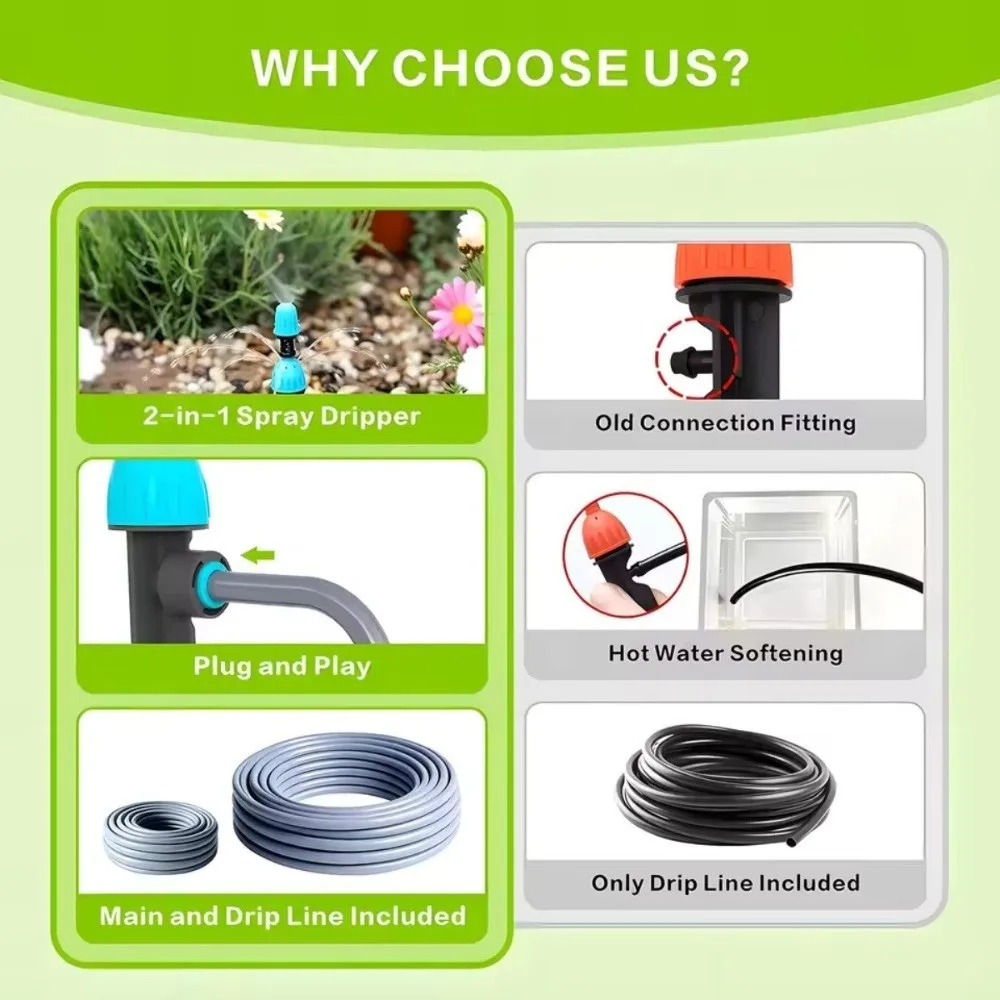 5PCS/SET 360 Adjustable Automatic Lawn Sprinkler Water Saving Large Area Coverage Rotating Sprinkler Watering System