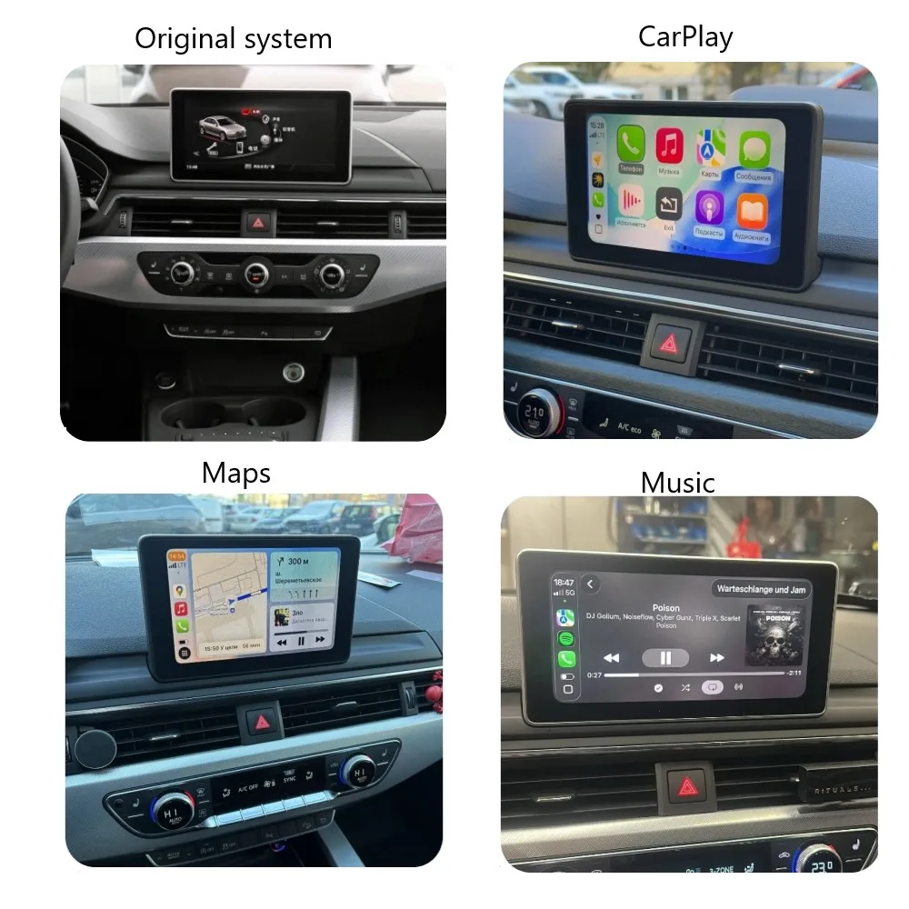 Wireless CarPlay for Audi A5 A4 B9 Q2 Q7 MIB Android Auto Mirror Link AirPlay Reverse Camera Multimedia Accessories