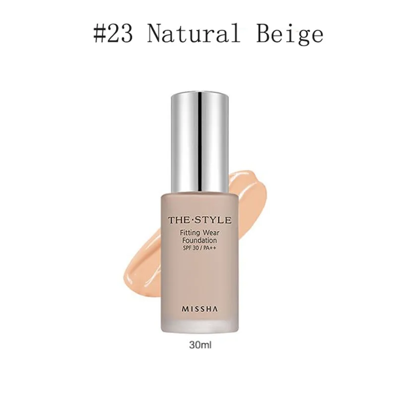 MISSHA The Style Fitting Wear Foundation 30ml Full Coverage Foundation Face Cream Concealer Tone Base Cream Korea Cosmetics