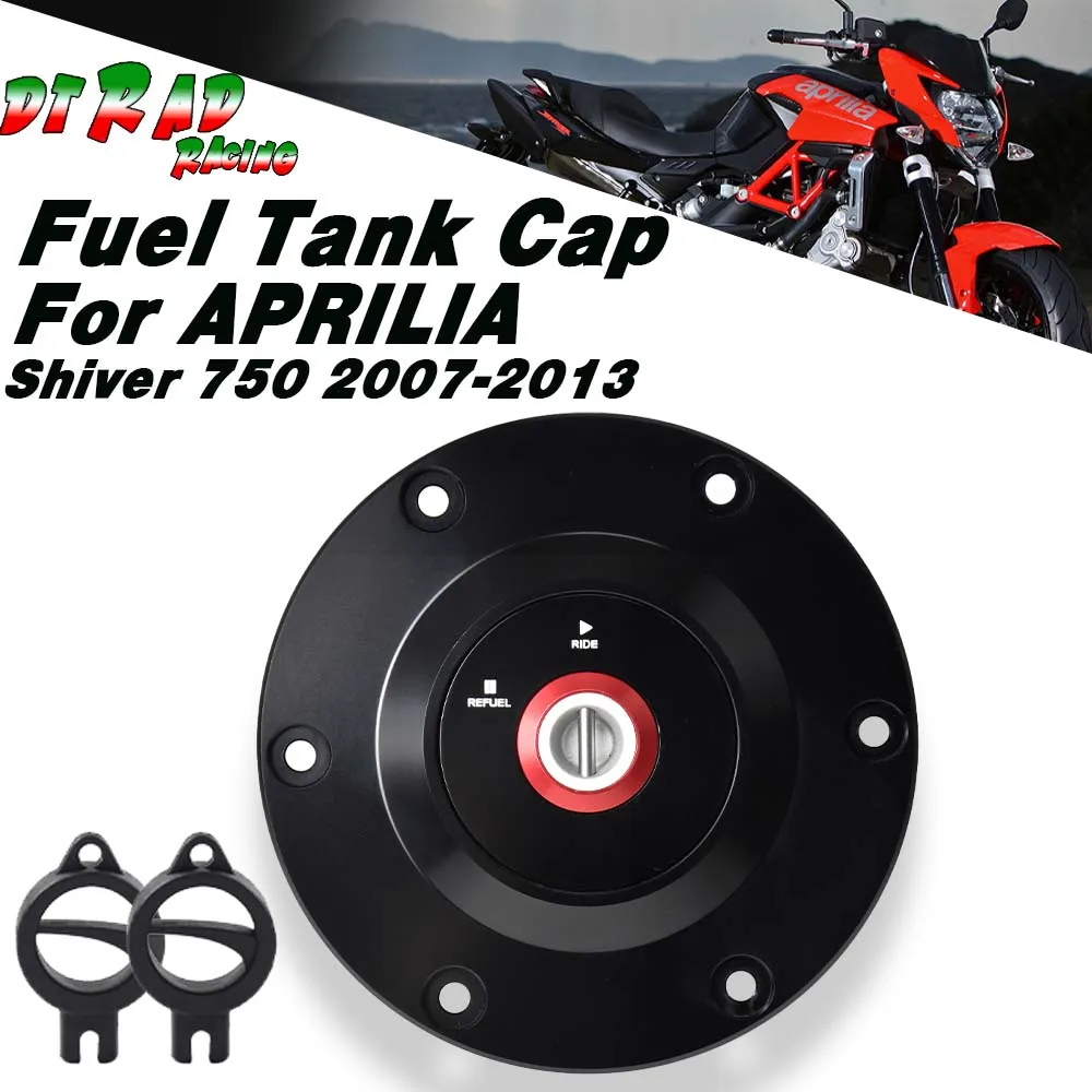 

For APRILIA Shiver 750 2007-2013 With Key Lockable Fuel Filler Cap Aluminum Alloy Gasoline Tank Cover Engine Airbox Oil Gas Plug