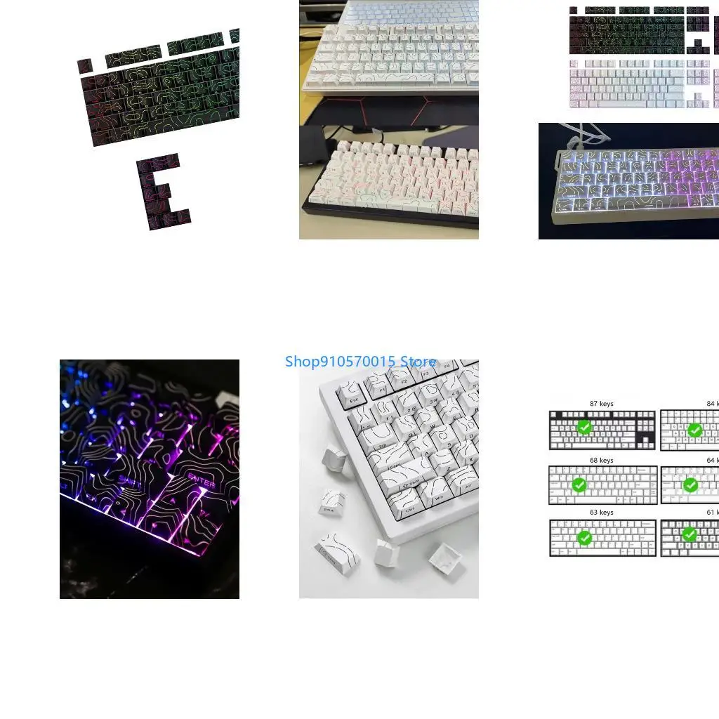 B95C 97-Key Side Printed Keycaps Professional PBT Contour4.0 Original Height