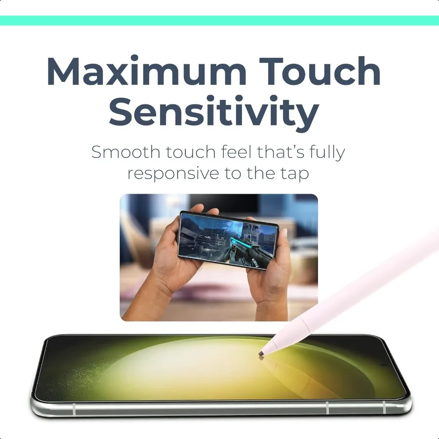 نظرية الطاقة مصممة لهاتف Samsung Galaxy S23 5G واقي شاشة من الزجاج المقسى [9H Hardn] طقم سهل التركيب 99 HD Bubble Free C