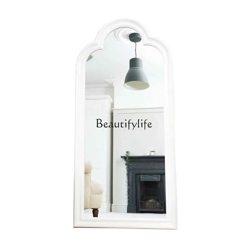 

European full body medieval French floor-to-ceiling mirror against the wall American entrance mirror