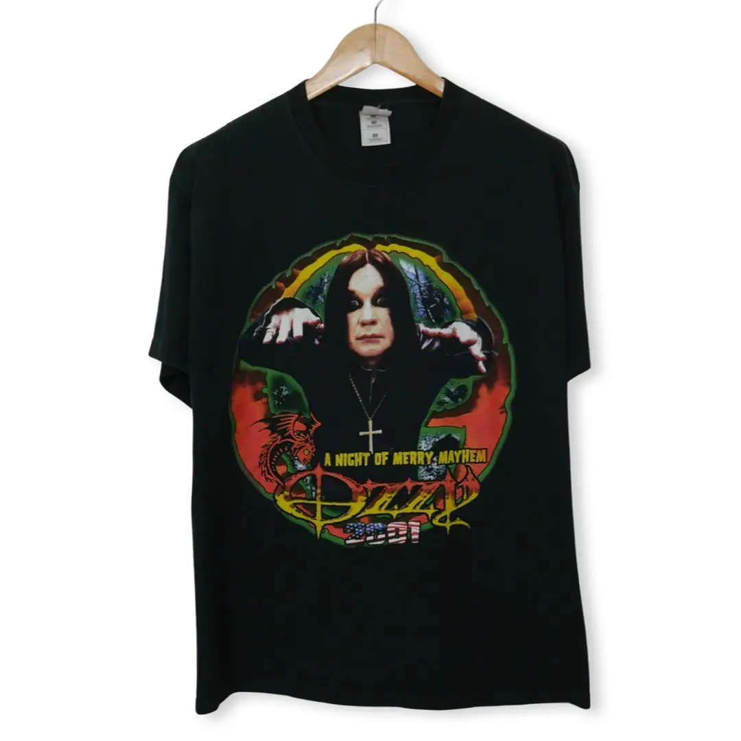 

American Vintage Ozzy Osbourne Ro T-irt ort Sve Ins Sle Youth Summer Casual Loose Fit Printed round Ne Tee