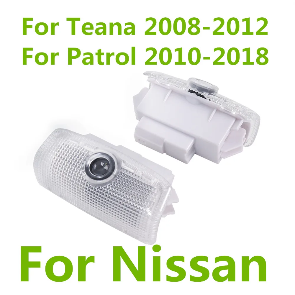 

2X LED Car Door Welcome Light Courtesy Logo Ghost Shadow Warning Lamp Interior Accessories For Nissan Teana Patrol 2010 - 2018