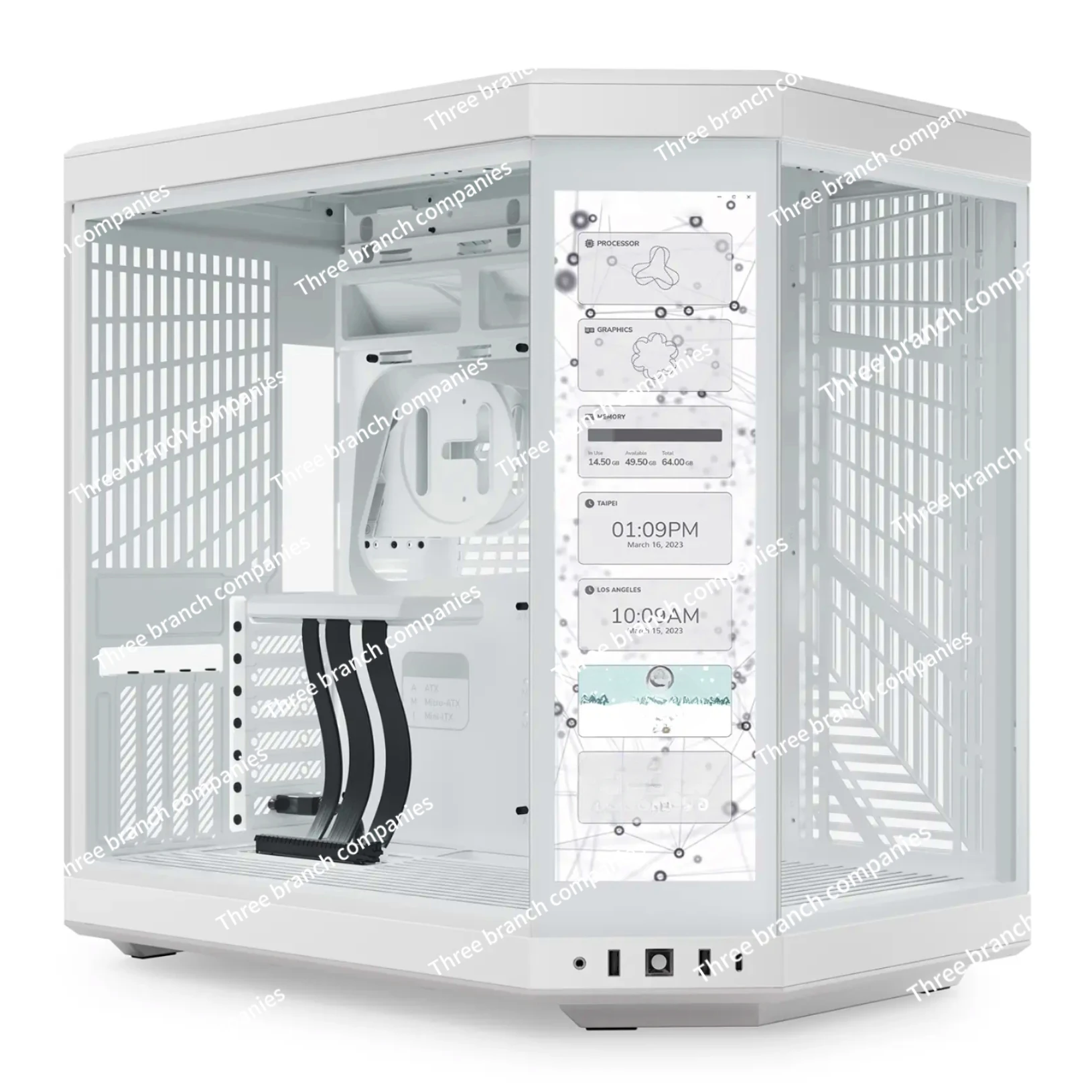 New  Y70 Touch Dual Chamber ATX Mid Tower Modern Aesthetic Case with Integrated 4K LCD Touchscreen