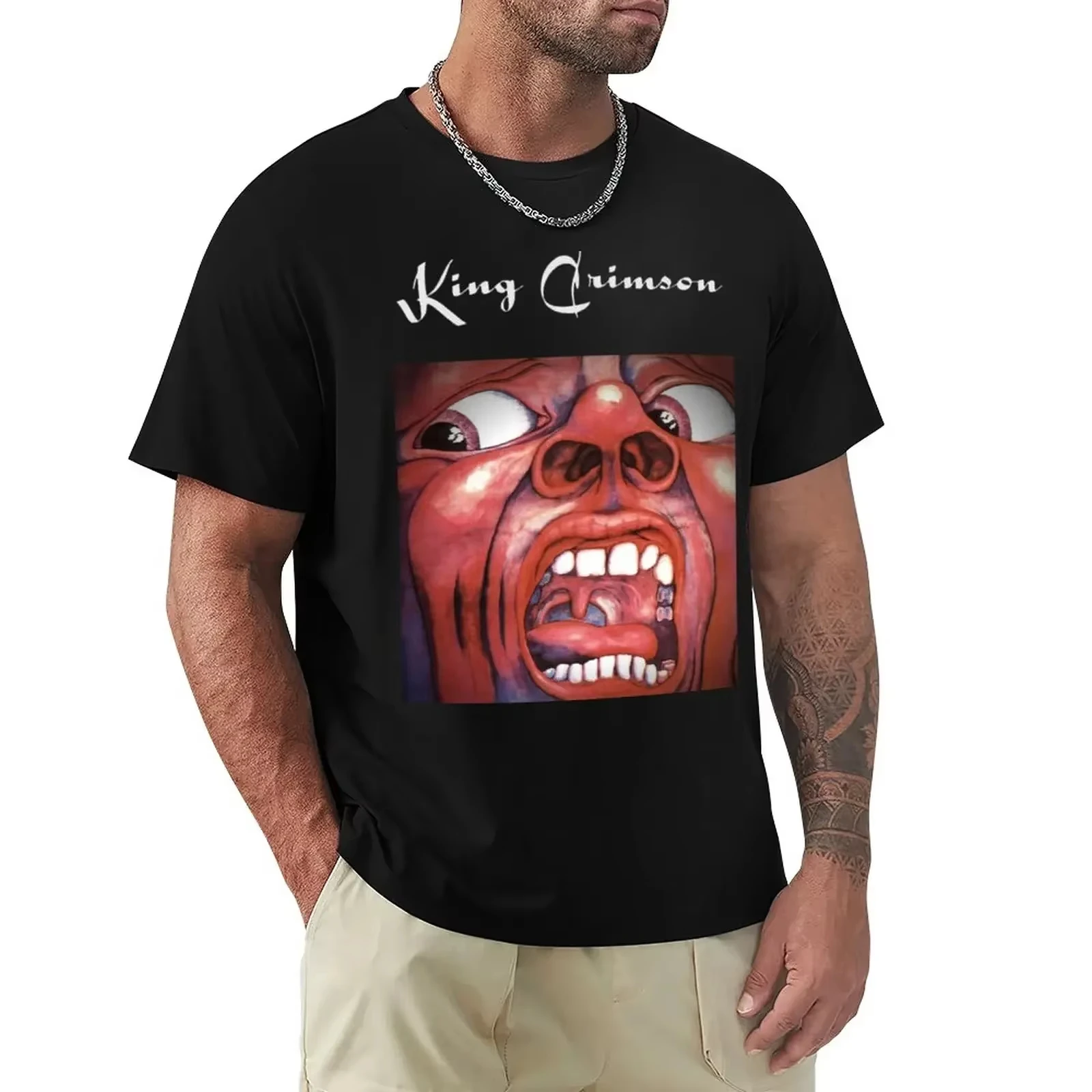 

In the Court Of The Crimson King - King Crims×n Футболка Customs Design Your Own Oversized Мужские повседневные футболки Мужские с короткими рукавами