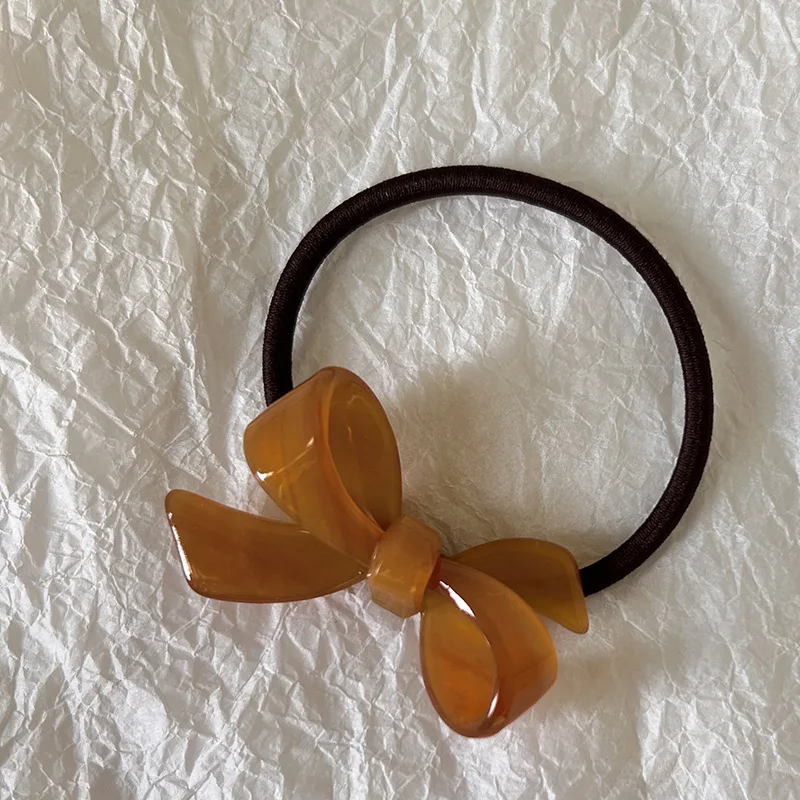 Französische Essigsäure-Schleife, Haarkreise, tägliche Grundlagen, hochelastisches Haarband mit Krawatte, süße koreanische Kopfbedeckung – Detail 9