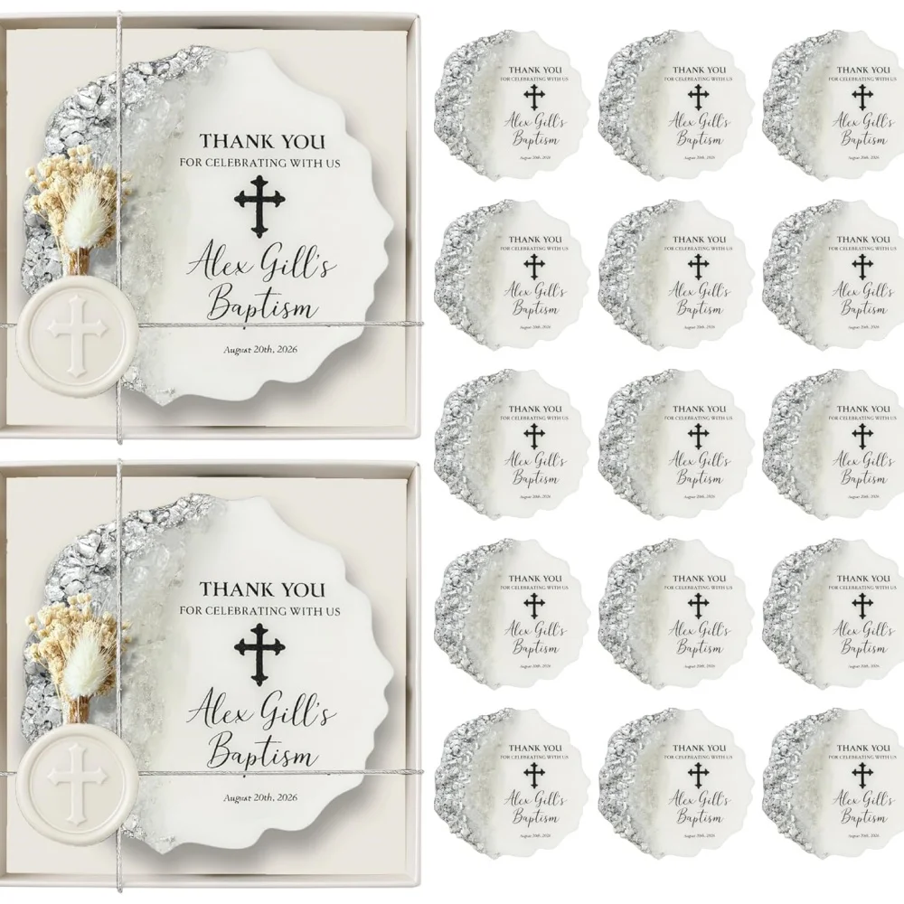 Personalized Epoxy Cross Magnet, Baptism Favor For Girl Boy, Communion Gift, Religious Party Gift, Keepsake For Christian Cathol