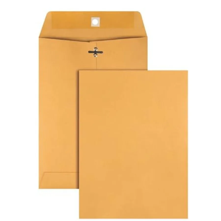 

Clasp envelopes for mailing photos and documents, kraft paper, natural brown, durable self-sealing flap