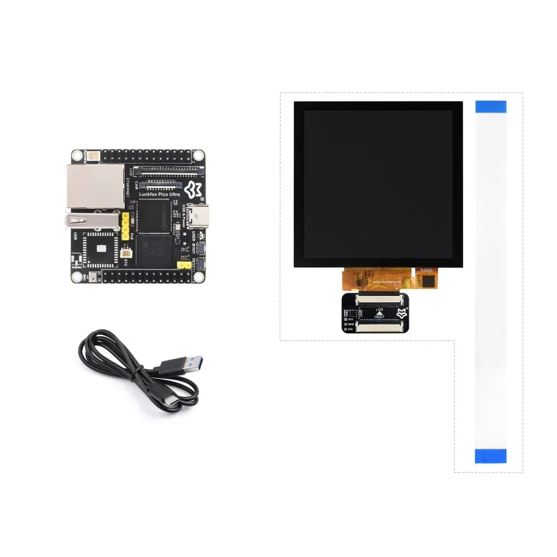 Luckfox Pico Ultra Luckfox RV1106 Mini 1TOPS Computing Linux Development Board 8G eMMC with Screen Package 720x720 4inch Display