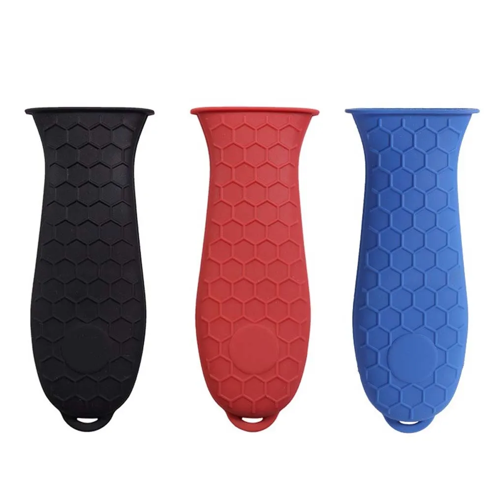 Silicone Anti-Scald Pot Handle Sleeve High Temperature Resistant Non-stick Pan Grip Protector Cover Cookware Kitchen Gadget