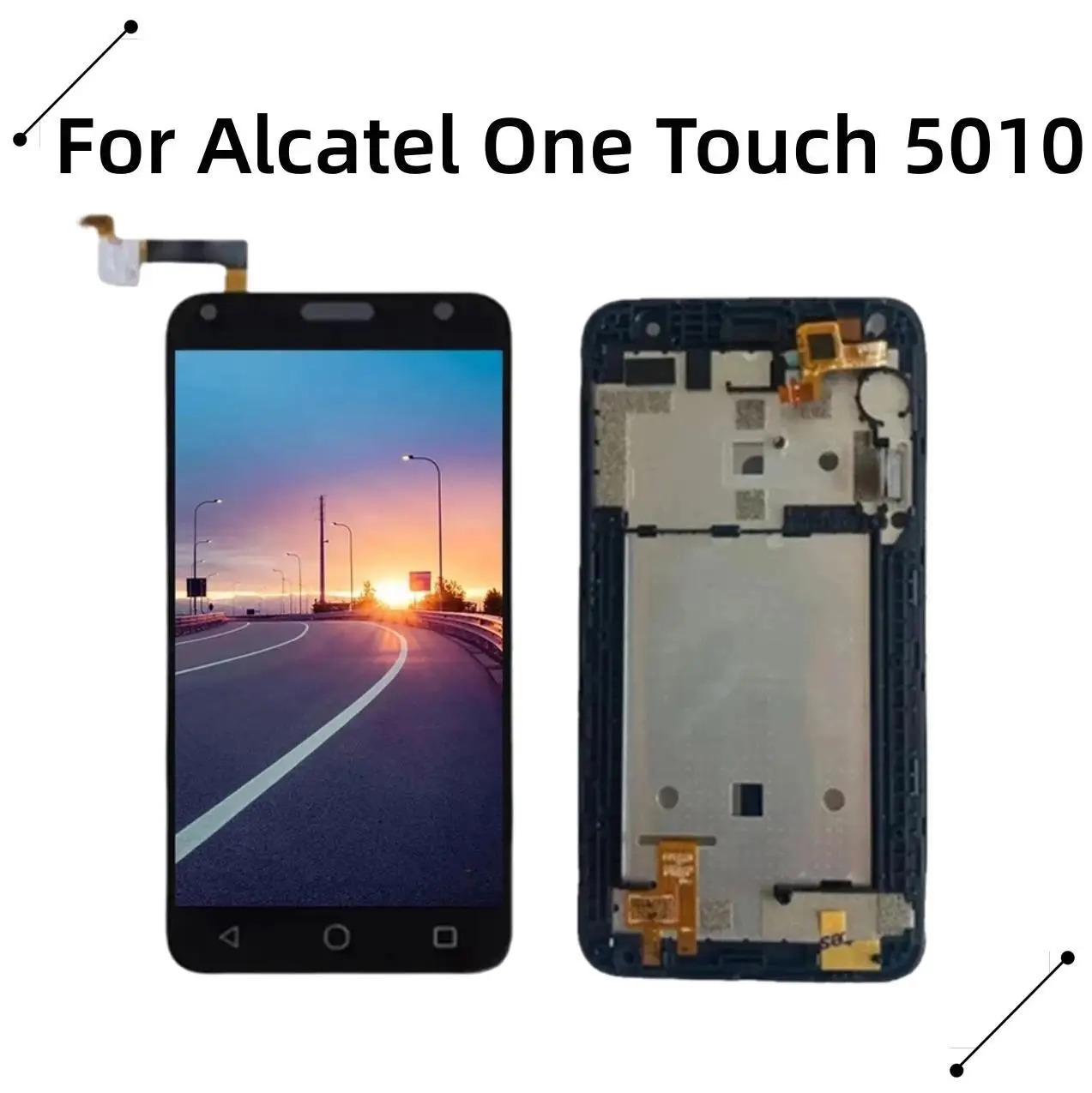 

For Alcatel One Touch PIXI 4 5.0 OT 5010 5010D 5010E 5010G 5010S 5010X LCD Display Digitizer Touch Screen Assembly With Frame