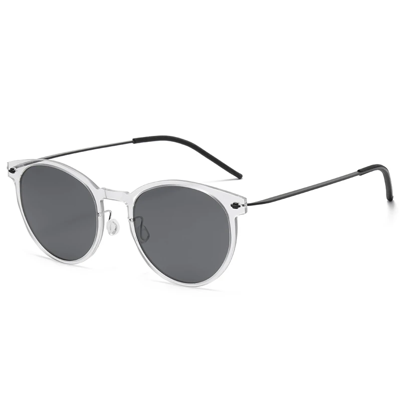 Linde 8310 No Screw Round Denmark Titanium Women Sunglasses For Men Luxury Designer Outdoor Men Eyewear Shades Travel Decor