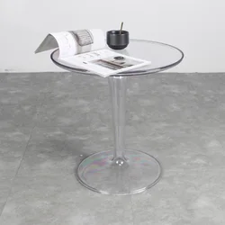 Acrylic Side Table Creative Corner Table Modern Small Round Table Negotiation Coffee Table Transparent Small Coffee Table