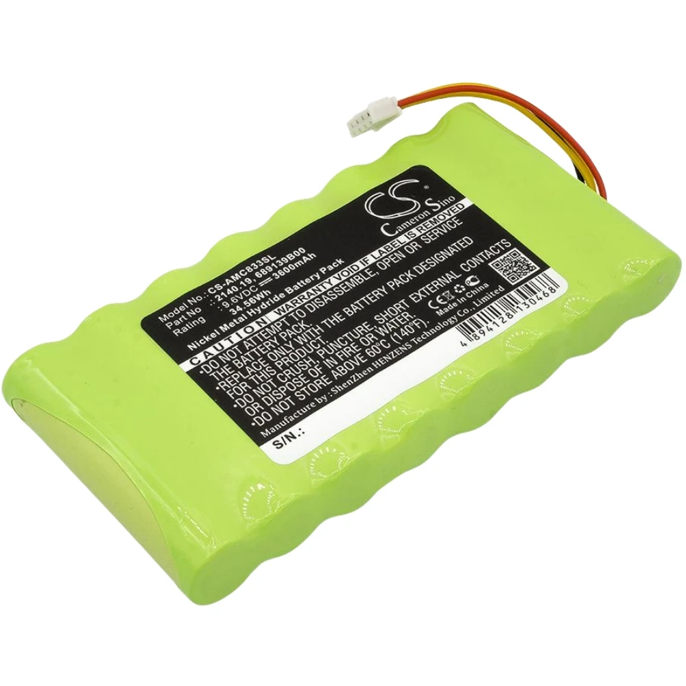 

Ni-MH Equipment, Survey, Test Battery for AMC, 9.6V, 3600mAh, Compatible Models: 3945/3945-B, 8333, 8335, 8336, 8435, CA6116