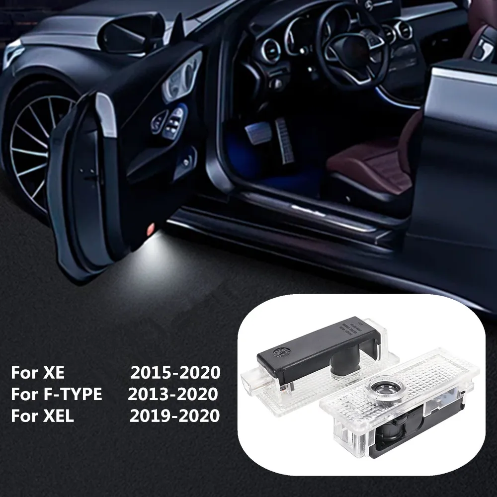 2 luces LED de cortesía para puerta de coche, proyector de sombra fantasma, accesorios para Jaguar XE F-TYPE FTYPE F TYPE XEL