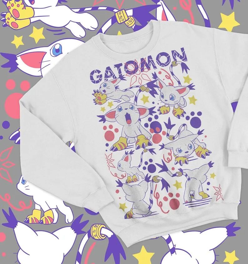 Digimon Anime sweatShirt  Patamon Tshirt Magna Angemon Tee Seraphimon all size