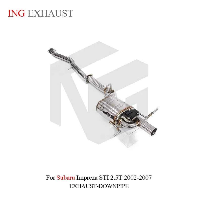 ING Stainless steel Exhaust System High Flow Performance catback for Subaru Impreza STI 2.5T 2002-2007 with valve