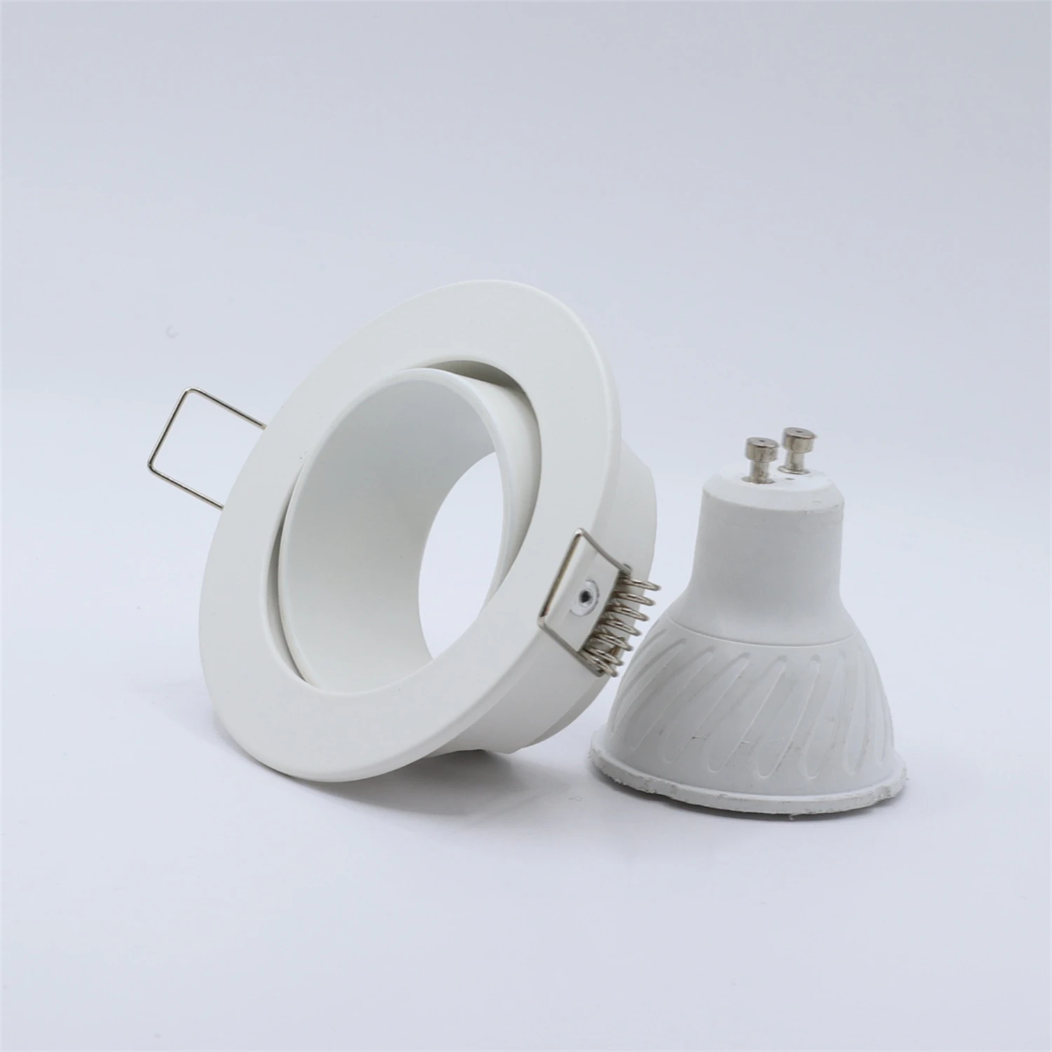 Adjustable MR16 Led Stand White Halogen /Led Spot Light Frame  Lamp Holder Downlight Accessories Cutout 70mm