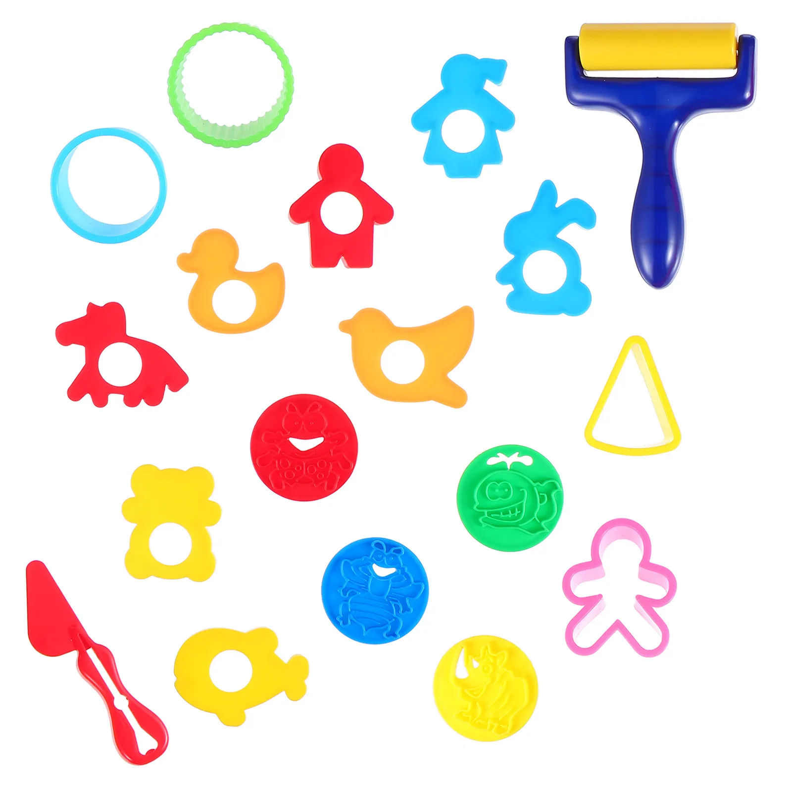 

18Pcs Cartoon Animal Plasticine Molds for Kids DIY Clay Modeling Fine Craftsmanship Bright Colors Educational Fun Creative Play