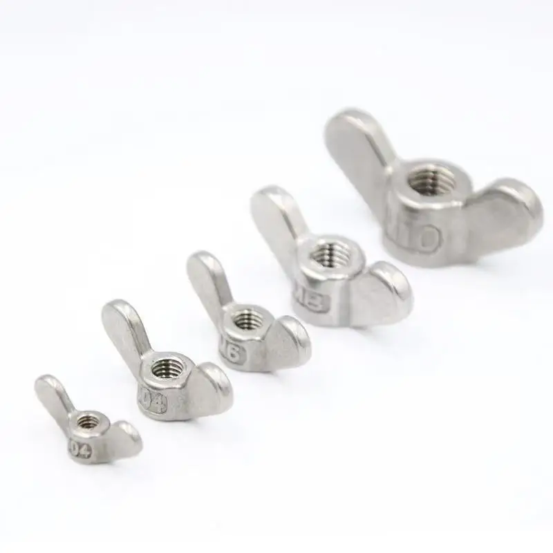M3 M4 M5 M6 M8 M10 M12 M14 M16 M18 M20 M22 M24 Wing Butterfly Nuts 304 Stainless Steel Hand Tighten Carbon Steel Butterfly Nut