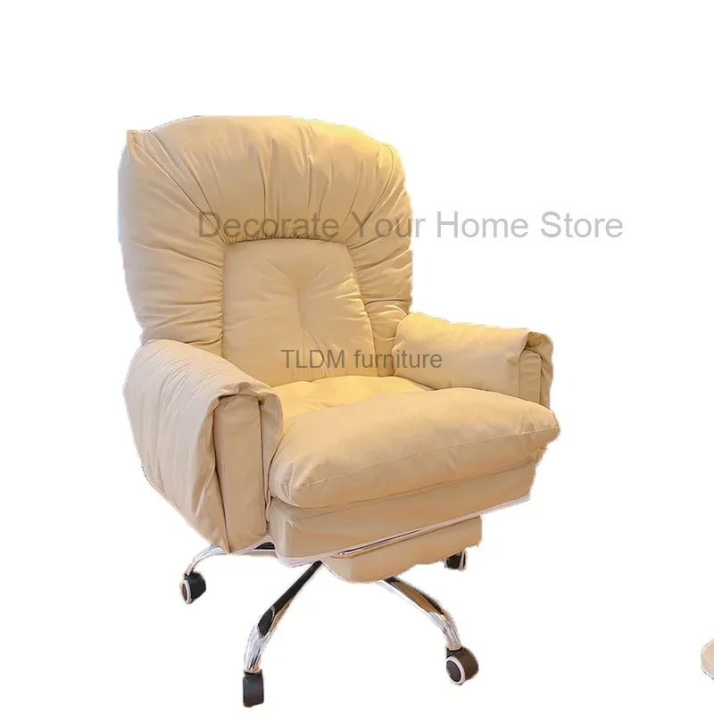 

Nordic Fabric Office Chairs Home Lazy Computer Chair Comfortable Sedentary Sofa Chair Bedroom Reclining Chair Office Furniture