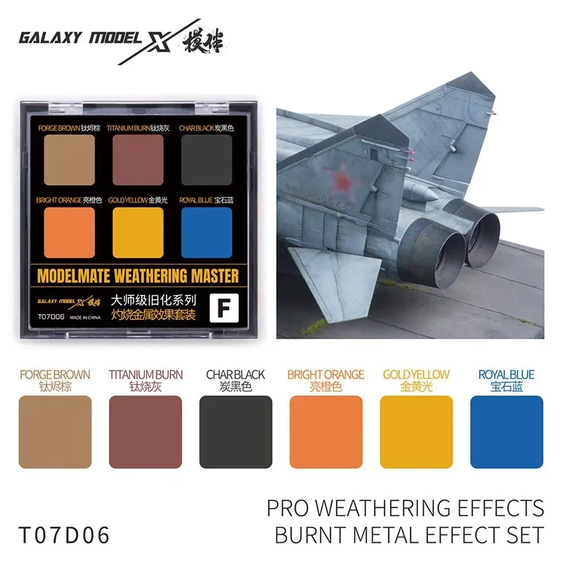 Galaxy T07D01-T07D06 6 Farben Weathering Master Pastellpulver-Set für Gunpla Militärmodell Figuren Diorama Realistische Effekte DIY – Detail 17