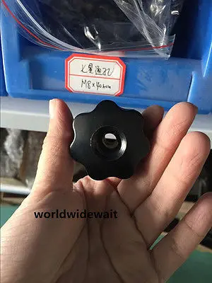 2Lots M8 Black Plastic Star Shaped Clamping Knob 40mm Head Diameter