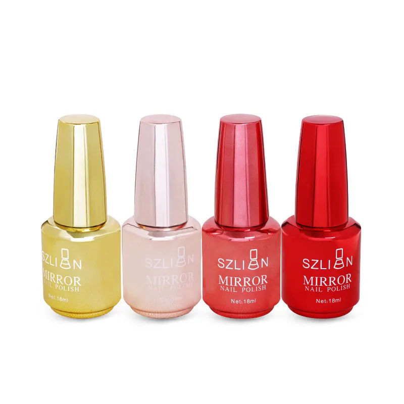 Mirror Effect Metallic Nail Polish Purple Rose Gold Silver  Nail Art Polish for Nails Manicure Lacquer Decoration