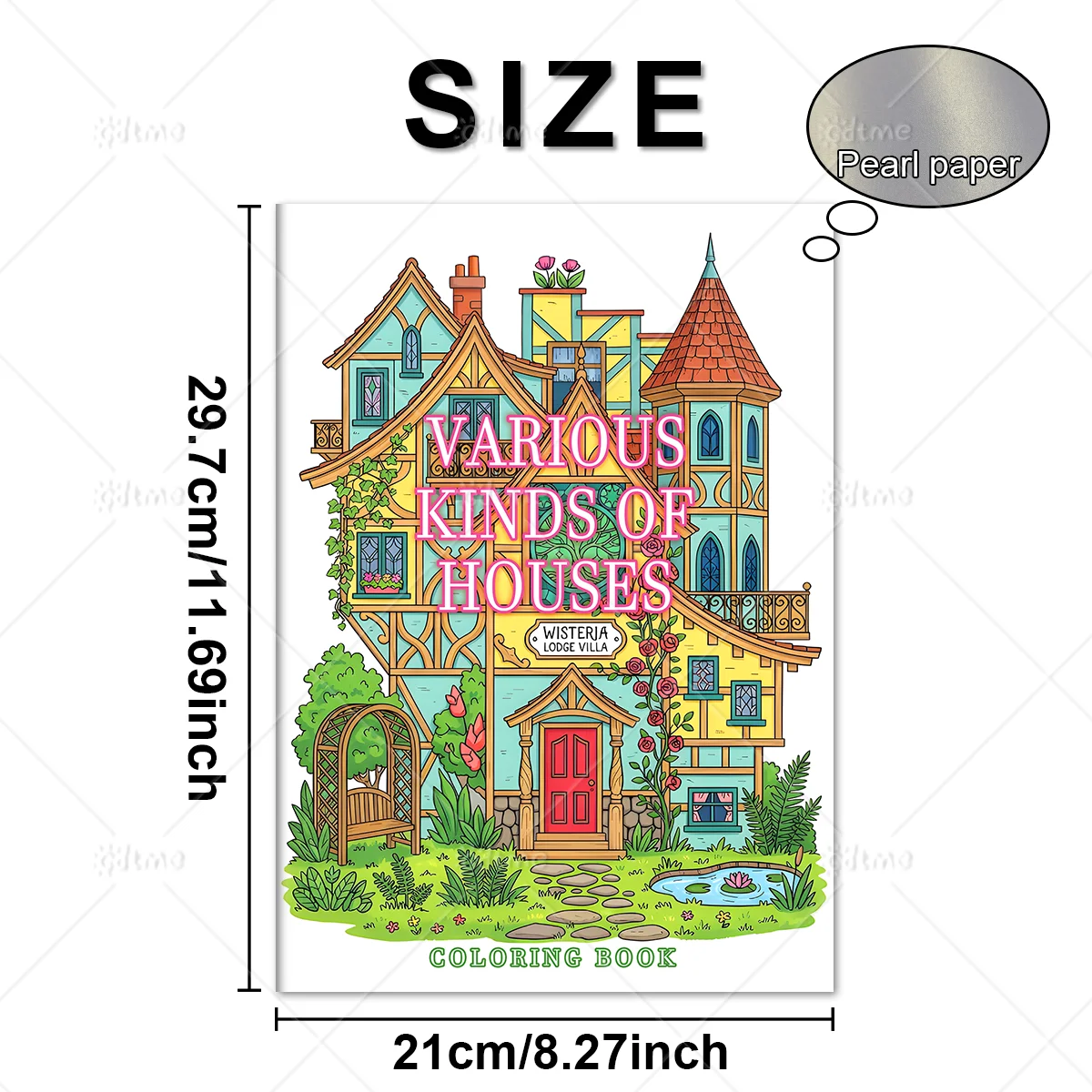 Fantasy Cottage Coloring Book Various Kinds of Magical Houses & Vintage Villa Coloring Pages for Adult Stress Relief Art Therapy
