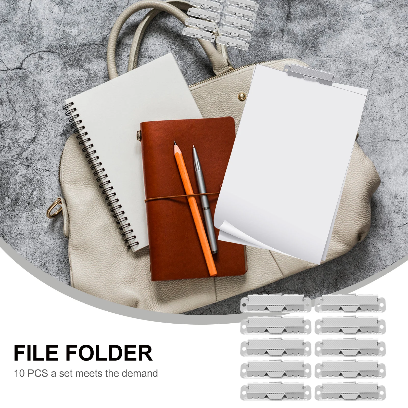 10 قطعة مجلد ملفات مكتب ملف كليب فاتورة معدنية كليب لمستندات قائمة المطاعم سبائك الزنك تنظيم المشابك مكتب فاتورة كليب #2