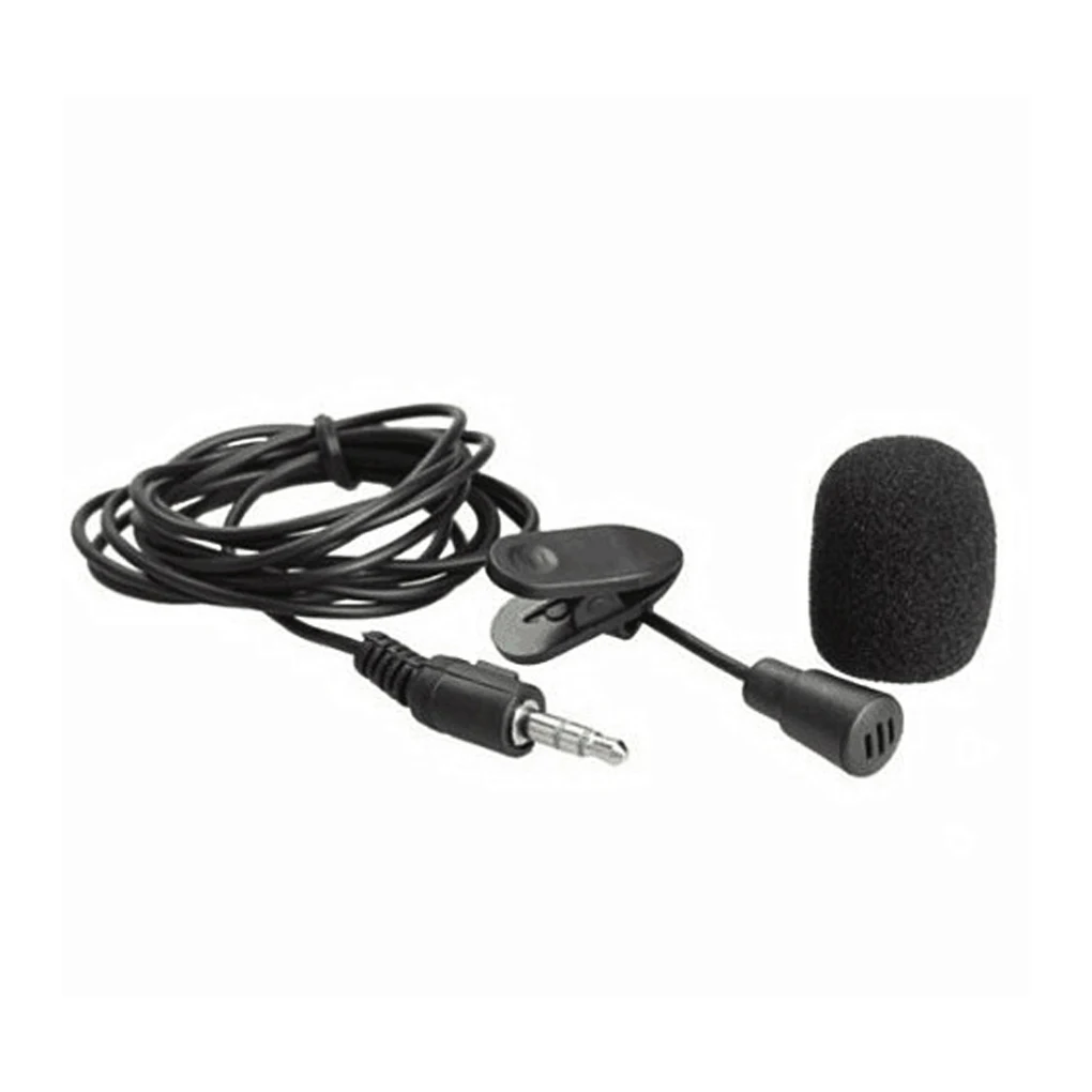 New Car Audio Microphone 3.5mm Clip Jack Plug Mic Stereo Mini Wired External Microphone Lavalier Microphone For PC Laptop 1.5M