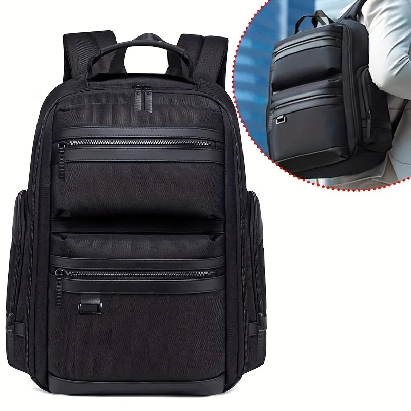 

Men's and Women's Waterproof Laptop Backpack, Flight Certified Anti-Theft Bag with Laptop Compartment, Black